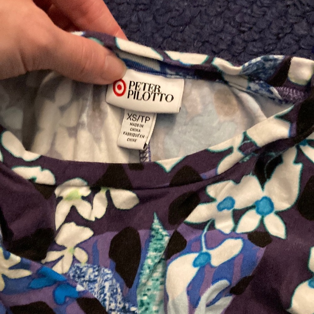 Peter Pilotto for Target Blue Floral Mini Dress - Picture 3 of 4